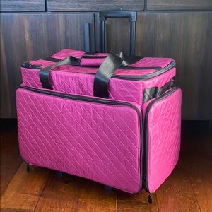 Kiota purple trolley case + organizer